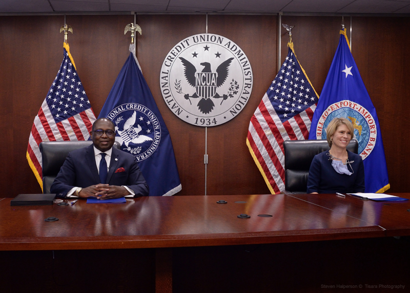 EXIM Chairman Kimberly A. Reed and NCUA Chairman Rodney E. Hood